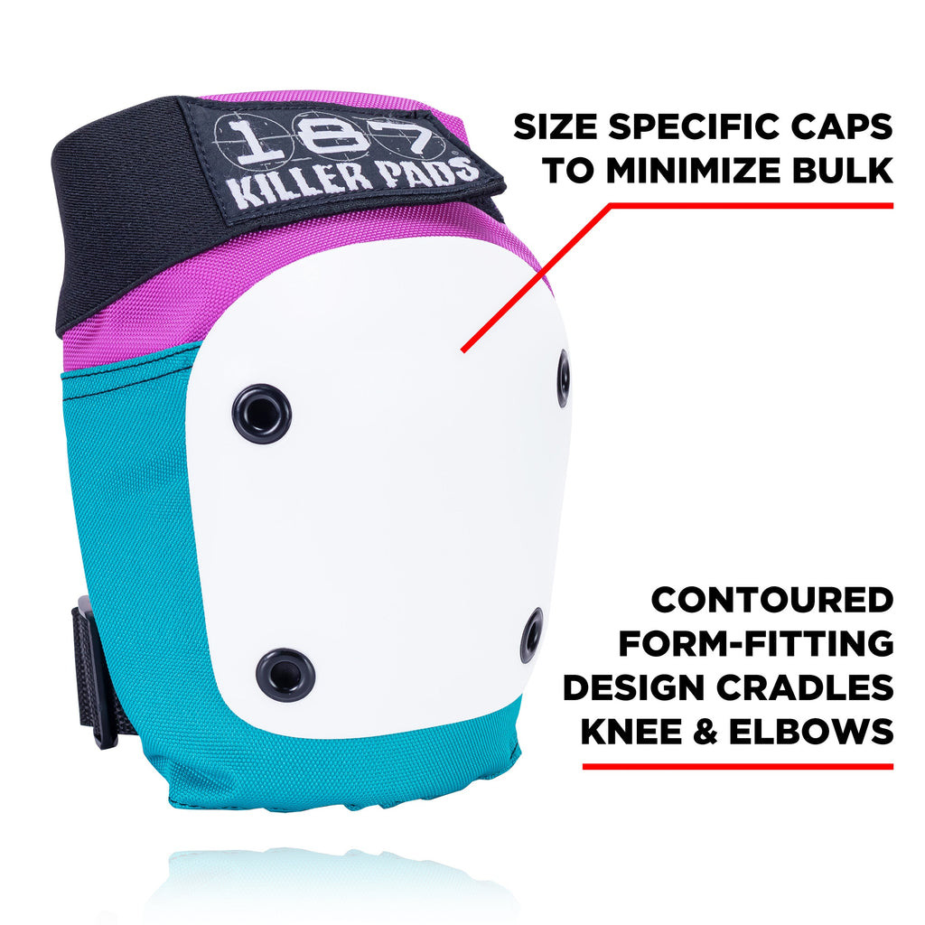 Wicked Skatewear | 187 Six Pack Pad Set - Pink & Teal