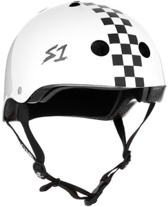 S1 Lifer Helmet - White Gloss w/ Checkers S1 Lifer Helmet - White Gloss w/ Checkers