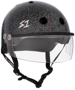 S1 Lifer Visor Helmet - Black Gloss Glitter S1 Lifer Visor Helmet - Black Gloss Glitter