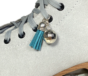 Rollerstuff | Tassel + Disco Ball Charm Roller Skate Accessory Rollerstuff | Tassel + Disco Ball Charm Roller Skate Accessory