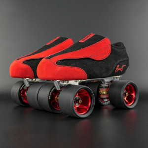 Bont | Envy Carbon Suede Jam and Speed Roller Skate Package (Limited Edition Red) Bont | Envy Carbon Suede Jam and Speed Roller Skate Package (Limited Edition Red)