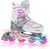 2PM Adjustable Inline Skates Pink Sizes J13 - 3