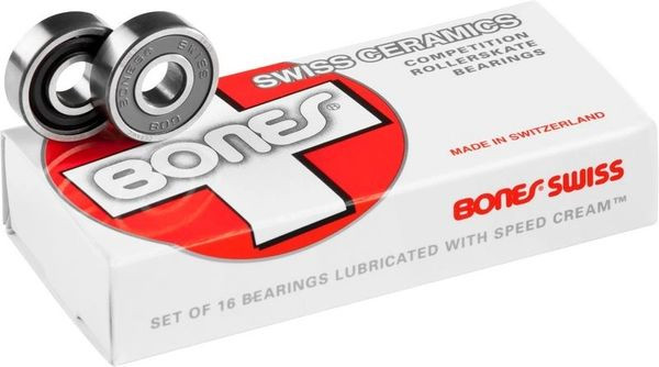 BONES SWISS CERAMICS ベアリング Wicked Skatewear | Bones Swiss Ceramic Bearings 8mm (16-Pack)