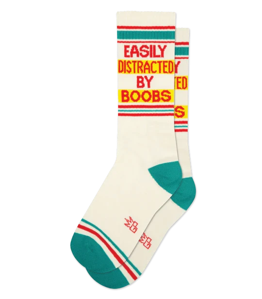 Gumball Poodle | Easily Distracted by Boobs Socks