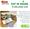 We cut all our Warm Company Wadding in house and use plastic free packaging to reduce manufacturer's plastic packaging.