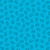 Bold Elegance with Tainted Love in Blueberry, cyan background with skull motif print