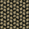 Fabric Sample: Henry Glass Fabrics Fall Potpourri - Small Leaves Tossed on Black