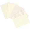 Five-piece Cloud Nine Selection fat quarter bundle by Andover Fabrics in creams and beige, with distinctive patterns, studio cut.