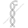 Quilting Creations 2-inch Cable Border Quilting Stencil Template design