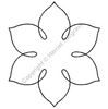 Quilting Creations 5.5-inch Simple Flower Quilting Block Stencil design