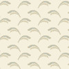 Makower Fabrics' "Seabreeze Berry Branch" in cream, featuring a pattern of blue and green berry branches inspired by the sea.