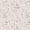 Grey 'Floral Sketch' fabric featuring delicate botanical designs from P & B Textiles' 'Au Nature!' collection, by designer Jacqueline Schmidt.