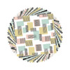 Circular cascading stack of Rancho Relaxo 10 inch fabric squares by Andover Fabrics.