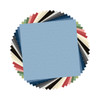 Circular arrangement of Tonal Ditzy 10-inch square fabrics from Andover Fabrics in various colours.