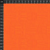 Woven in Marigold quilting cotton fabric by Heather Ross for Windham Fabrics, featuring alternating tangerine linework in a hand-drawn woven pattern over a rich marigold orange background.