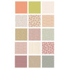 Fabrics from the Simply Be collection included in this 10" fabric square pack.