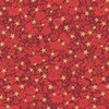 Emily Star in Red by Liberty Fabrics, featuring tonal florals and gold stars on deep red cotton