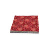 Stacked 5" charm squares from the Laundry Basket Quilts Mixed Bag by Edyta Sitar. The top square features a red pomegranate floral print; the edges reveal the layered mix of vintage-inspired prints beneath.