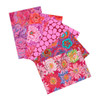 Free Spirit Fabrics Fuchsia Fireworks fat quarter bundle, Kaffe Fassett Collective Classics Plus, 5 fabrics in fuchsia, magenta, pink, turquoise, floral and geometric prints Free Spirit Fabrics Fuchsia Fireworks fat quarter bundle, Kaffe Fassett Collective Classics Plus, 5 fabrics in fuchsia, magenta, pink, turquoise, floral and geometric prints
