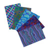 Free Spirit Fabrics Tidal Pools fat quarter bundle, Kaffe Fassett Collective Classics Plus, 5 fabrics in navy, aqua, indigo, teal, wave and geometric prints Free Spirit Fabrics Tidal Pools fat quarter bundle, Kaffe Fassett Collective Classics Plus, 5 fabrics in navy, aqua, indigo, teal, wave and geometric prints