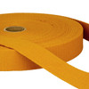 Mustard 25mm cotton webbing roll, sold by the metre. Stephanoise 1" cotton webbing in mustard for bag straps