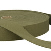 Khaki 25mm cotton webbing roll, sold by the metre. Stephanoise 1" khaki cotton webbing for bag straps