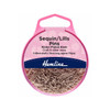 Hemline Sequin/Lills Pins, 13 mm nickel-plated steel, approx. 710 pieces in round pink pot.
