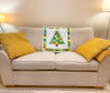 Scandi Christmas Tree mini quilt as a furniture decoration