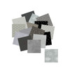 Morris Works Quilt Shop 2.5" mini charm squares, grey and black quilting cotton prints