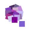 Morris Works Quilt Shop 2.5" mini charm squares, purple quilting cotton prints in purple, amethyst and fuchsia tones