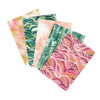 Hill Shine Morning Glow Hills fat quarter bundle by Robert Kaufman featuring pink skies, sunrise motifs, green waves, woodland prints, and subtle metallic highlights