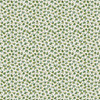 Liberty Autumn Woodland Clover Speckle Green fabric with small clover-like floral speckles in moss and sage green on a soft cream background
