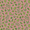Liberty Autumn Woodland Leaf Flutter Rose fabric with green woodland leaf motifs on a dusty rose pink background