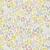 Makower UK Petite Fleur Meadow Cream fabric with delicate meadow-style wildflowers in pastel tones on a cream cotton background