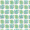 Liberty Gifts From The Garden Orchard Delights B neutral background with green orchard trees yellow fruit and aqua leaves cotton quilting fabric