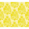 Northcott Fabrics Overdressed Yellow Totem yellow large-scale floral quilting cotton showing full repeating botanical pattern