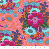 Northcott Fabrics Overdressed Juicy Centerpiece multicolour floral cotton with ruler showing large-scale botanical motif in inches
