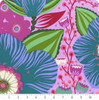 Northcott Fabrics Overdressed Cobalt Honorable Mention cobalt blue floral cotton with ruler showing large-scale botanical motif in inches