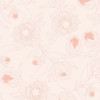 Andover Fabrics Color Me Whispered Protea Whisper Light Salmon cotton fabric with fine botanical linework and soft salmon accents on a warm neutral background