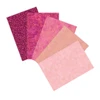 Shimmer Collection Bubblegum fat quarter bundle metallic pink quilting fabrics 5 pieces