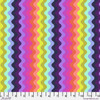 Free Spirit Floral Reef Smooth Sailing DeepDive fabric featuring colourful wavy stripe patterns in pink, aqua, lime, navy, coral, and violet.