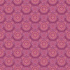 A detailed close-up of the Setting Sun Terraced fabric from the At Days End Collection, featuring an intricate geometric pattern in coral, pink, and raspberry tones.