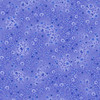 Fin Fabrics Bloom & Blend Collection Periwinkle fabric with soft blue-purple background, delicate floral vines, blue blossoms and botanical leafy stems
