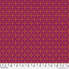 Free Spirit Pop Cloth Vivid - Love fabric featuring magenta purple background with pink and ochre geometric floral motifs