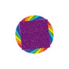 Rainbow Burst 5" Charm Squares by Andover Fabrics featuring 42 colourful pre-cut fabric squares arranged in a rainbow spectrum.