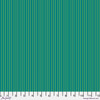 Tiny Stripes in Songbird by Tula Pink for FreeSpirit Fabrics featuring fine golden yellow vertical stripes on a rich teal blue background from the True Colors collection.