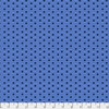 Hexy in Deep Sea by Tula Pink for FreeSpirit Fabrics featuring layered navy and blue hexagons on a periwinkle-blue background from the True Colors collection.
