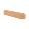 Side view of the Milward Medium Tailor's Clapper, showing its smooth, rounded profile and beech wood surface.