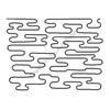 Line drawing for Pond Ripples Background Quilting Stencil