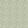 Liberty Autumn Woodland Clover Speckle Green fabric with small clover-like floral speckles in moss and sage green on a soft cream background